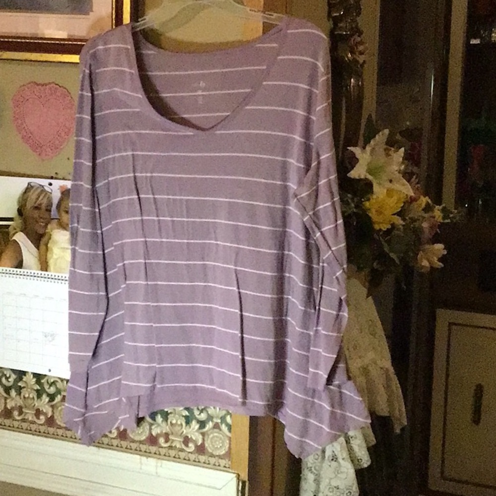 Women's Purple Striped Top
